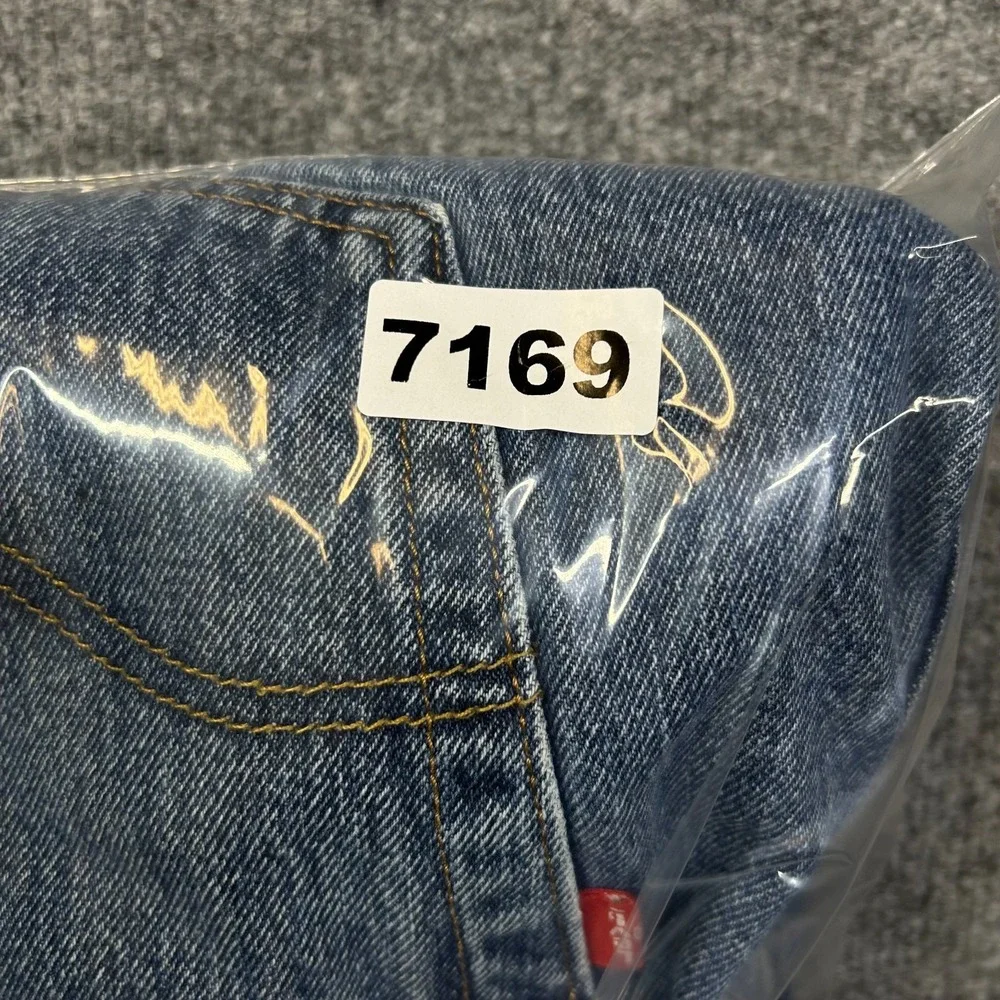 Levis 501 Straight Jeans Men's Blue Denim Pockets Classic Button Fly - 36X32